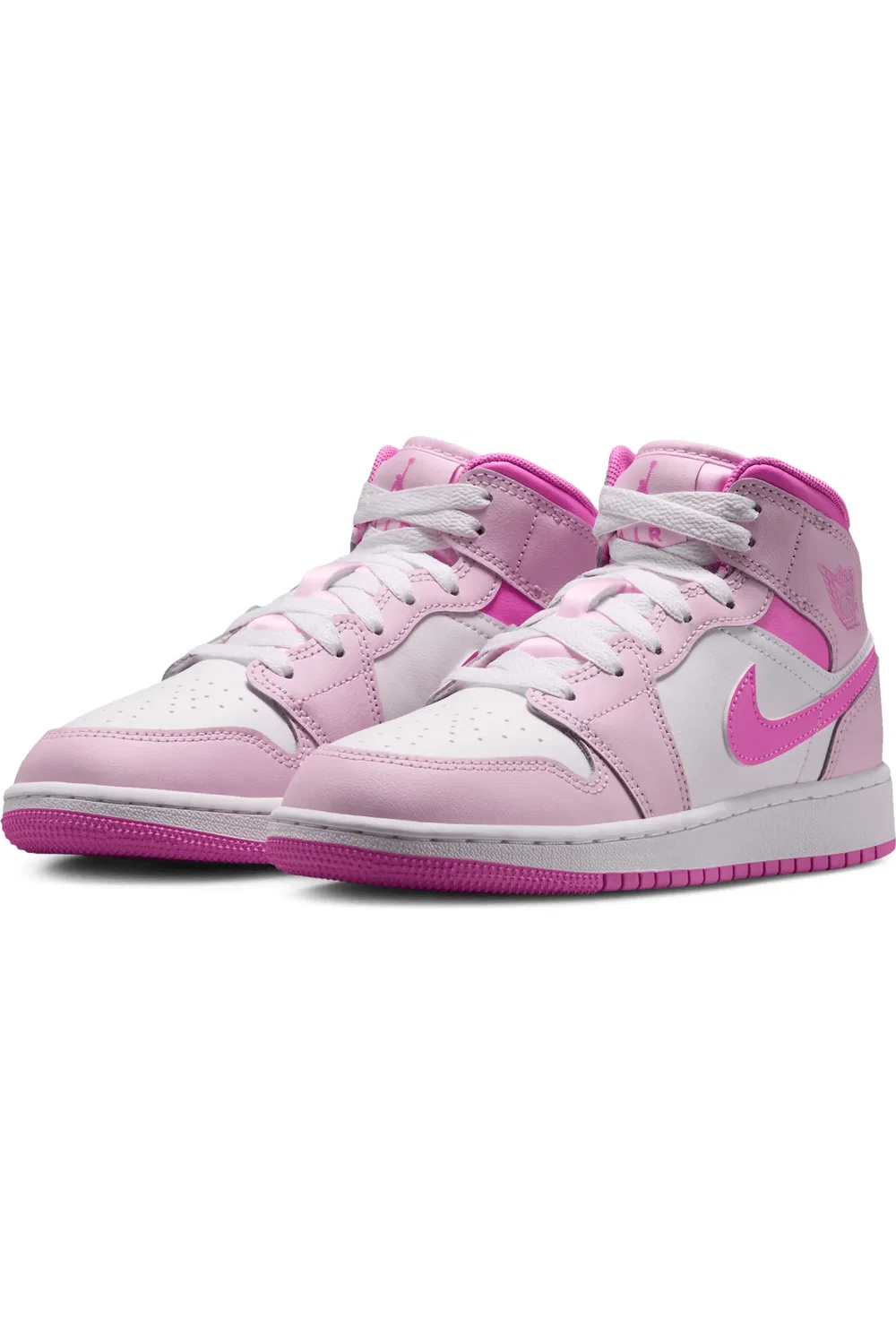 Детские кроссовки баскетбольные Air Jordan 1 Mid Jordan, 601 Pnkfom/Pnkfom