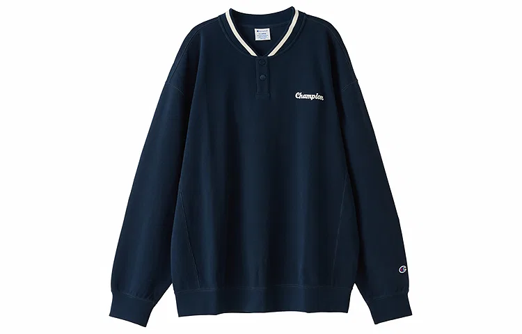 Детская толстовка с воротником Генри Champion, Velvet Blue