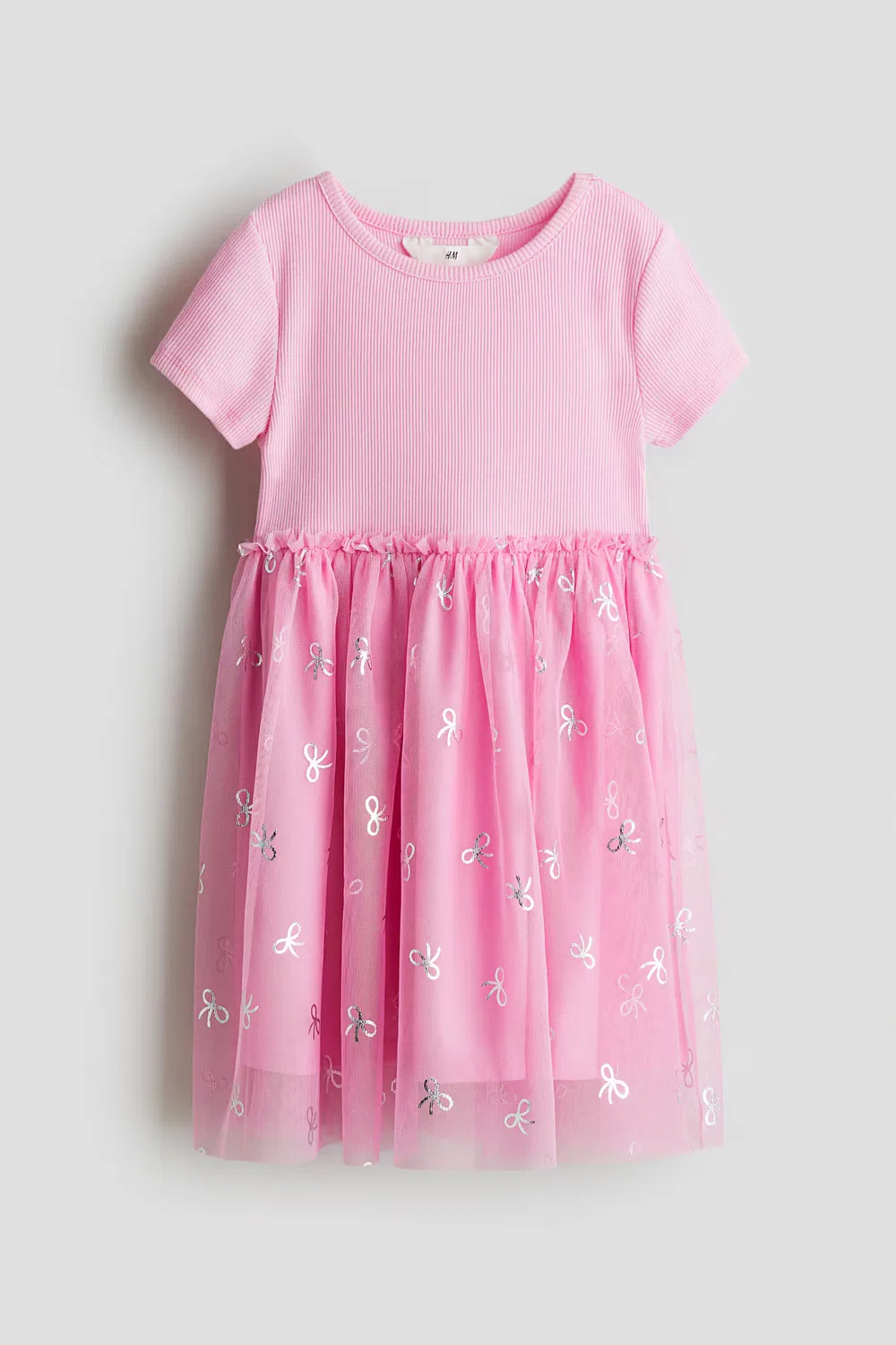 Платье с юбкой из тюля H&M, Rosa/Schleifen
