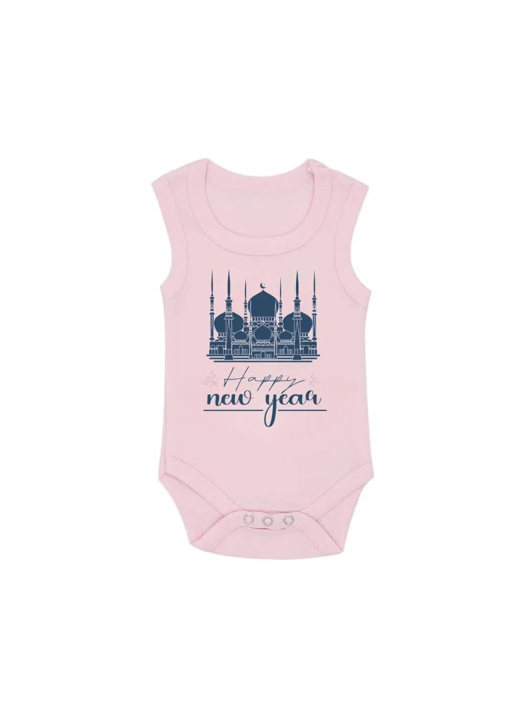 Боди-комбинезон без рукавов Abu Dhabi New Year's Printshop4Me, розовый