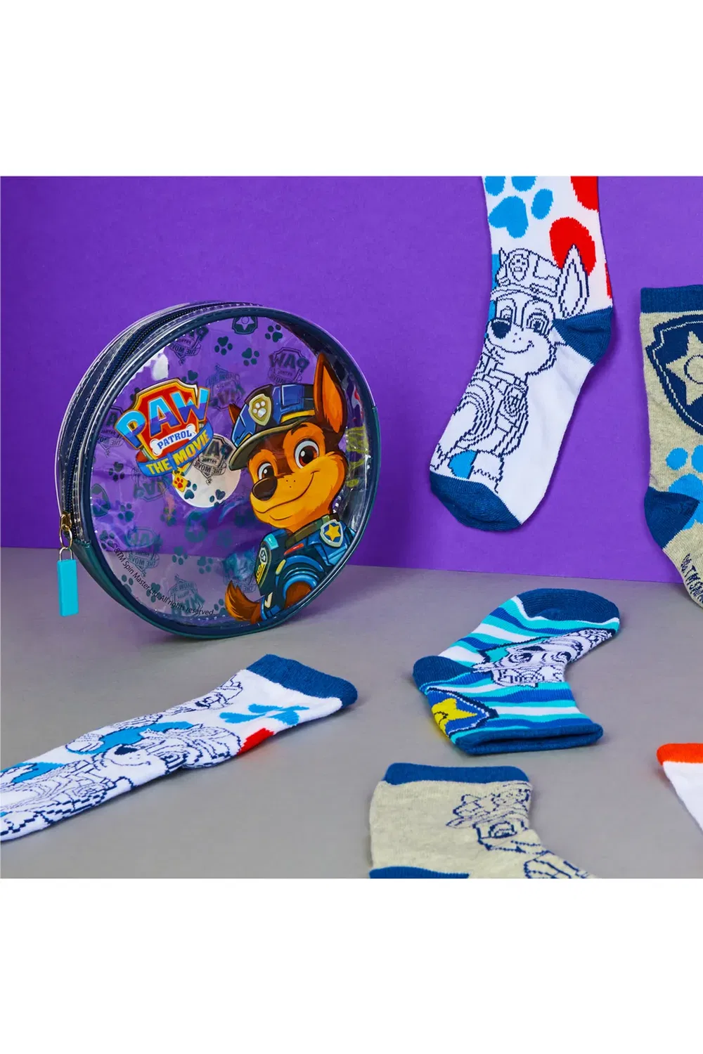 Детские носки для девочек, набор из 9 пар, Paw Patrol, Blue — фото 2
