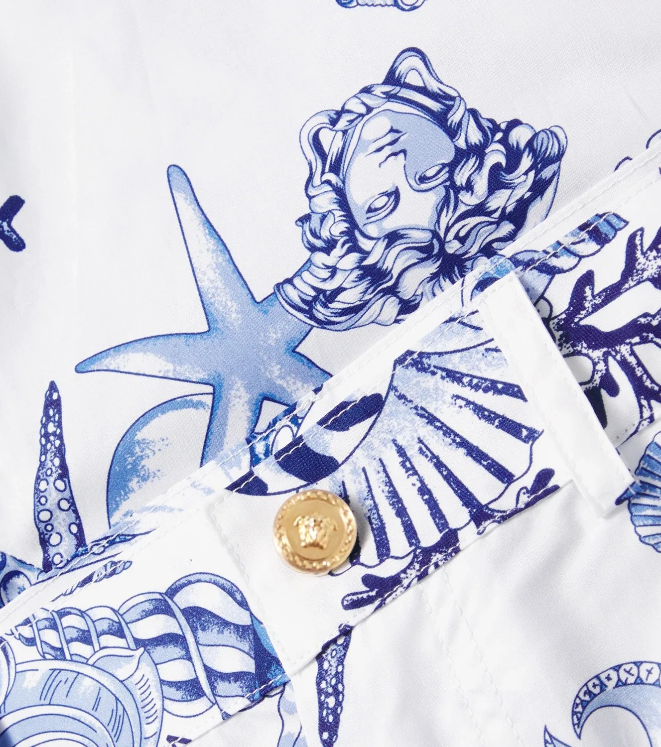 Шорты хлопковые Versace Kids, белый — фото 3