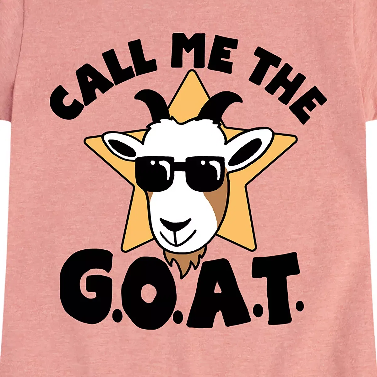 Детское футболка для девочек с принтом Call Me The GOAT Instant Message, Desert Pink — фото 2