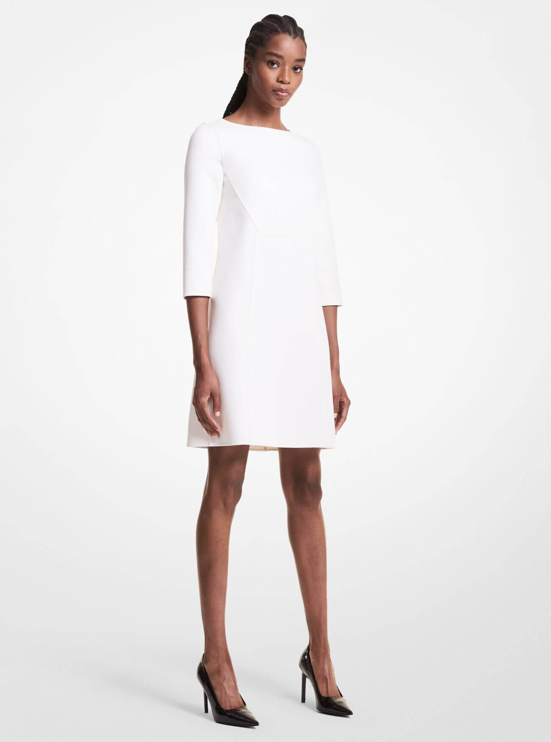 

Платье Michael Kors Stretch Wool Crepe Shift, белый