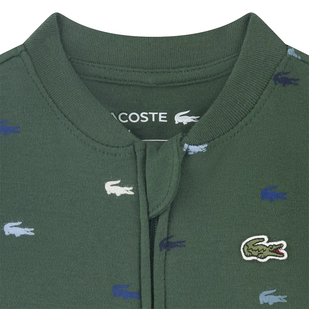 Комбинезон длинный рукав Lacoste Kids, зеленый — фото 3