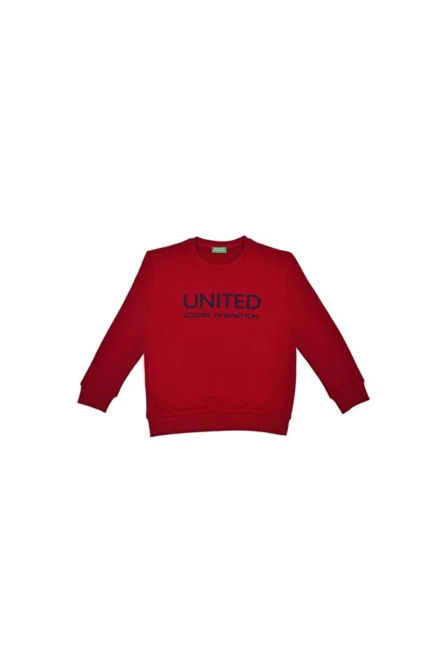 Детские свитшот для мальчиков с принтом Benetton, Red United Colors Of Benetton