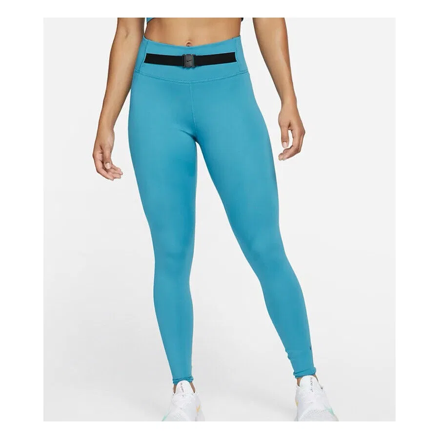 Женские леггинсы Nike Dri-FIT One Luxe Mid-Rise с пряжкой, Синий