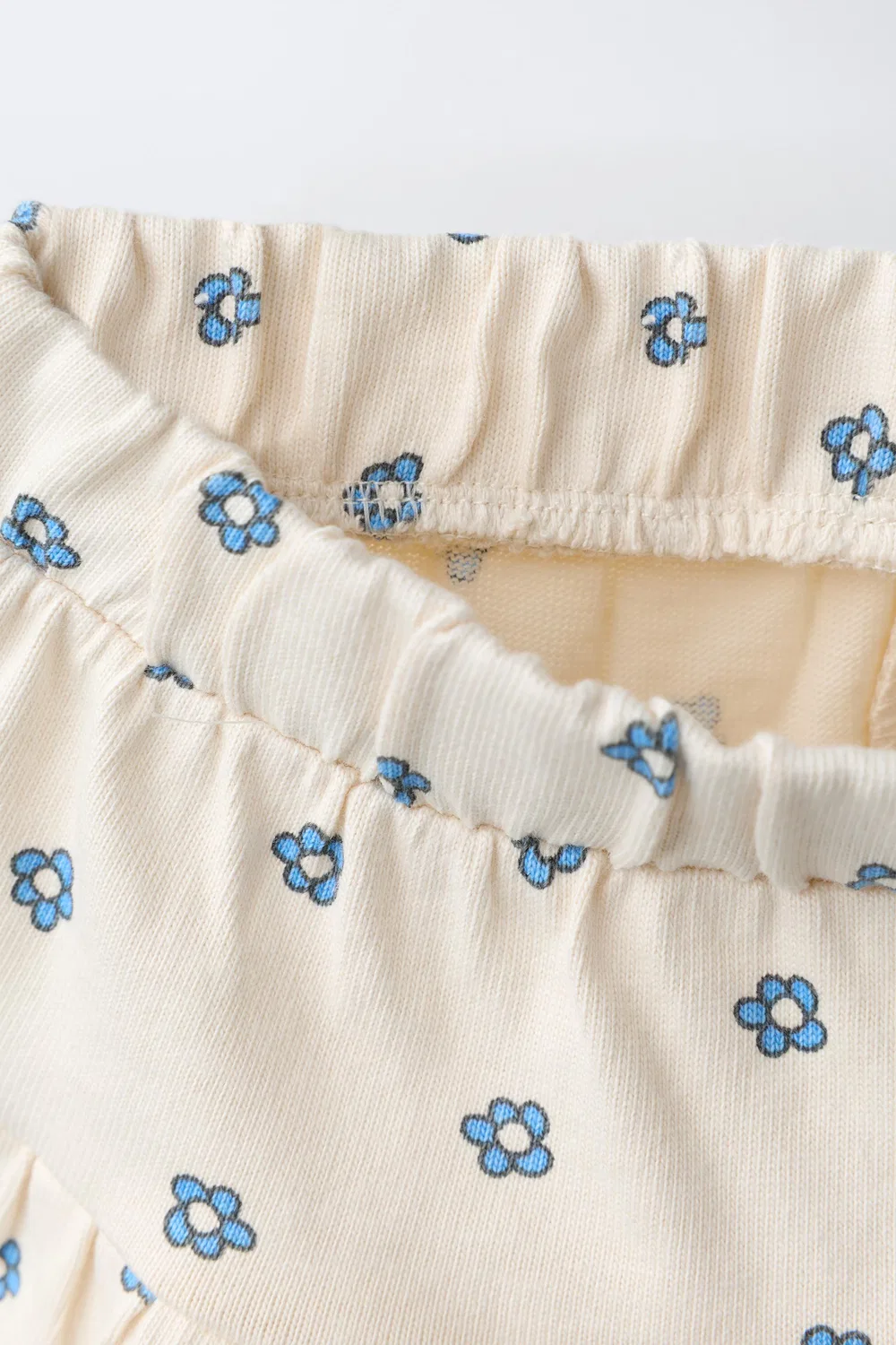 Плюшевые шорты-бермуды с принтом ZARA, Light Blue — фото 3