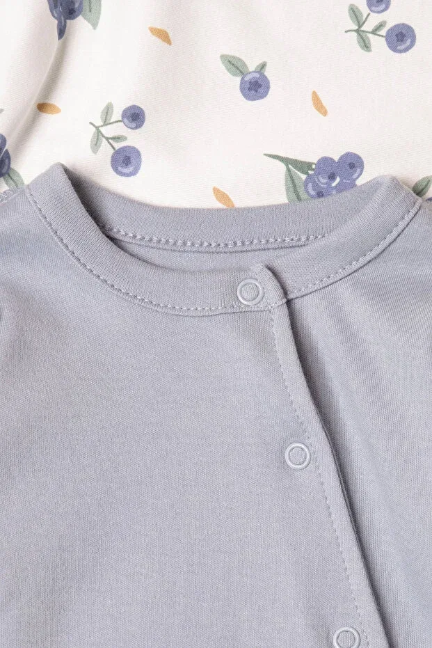Детский комбинезон для новорожденных хлопковый Vauva, Blue — фото 4