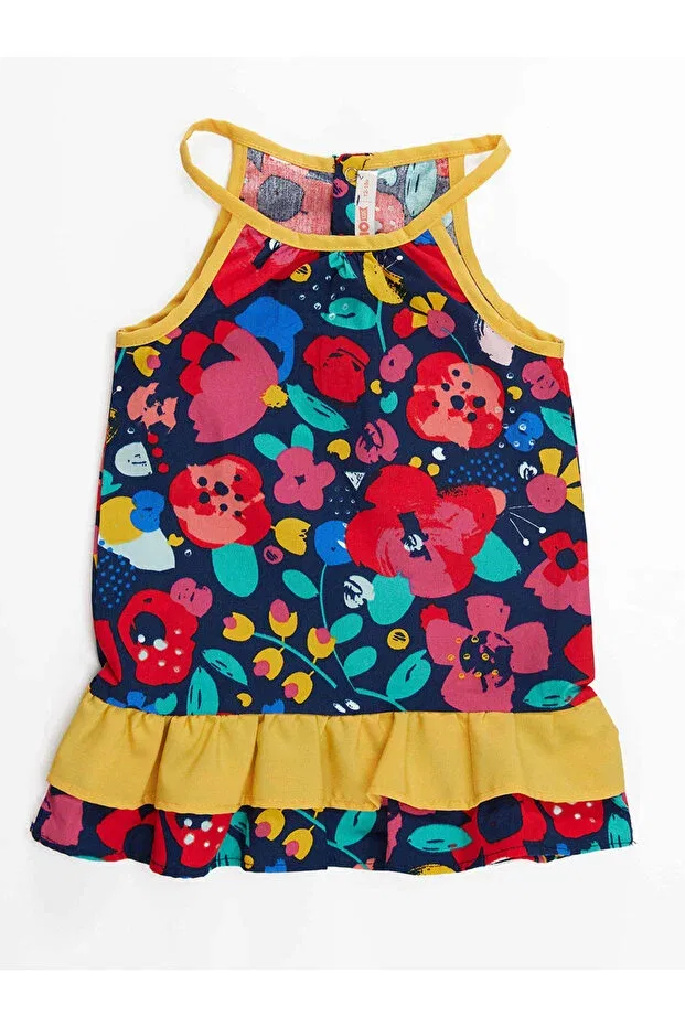 Детское платье для девочек с принтом Denokids, Navy Blue — фото 3
