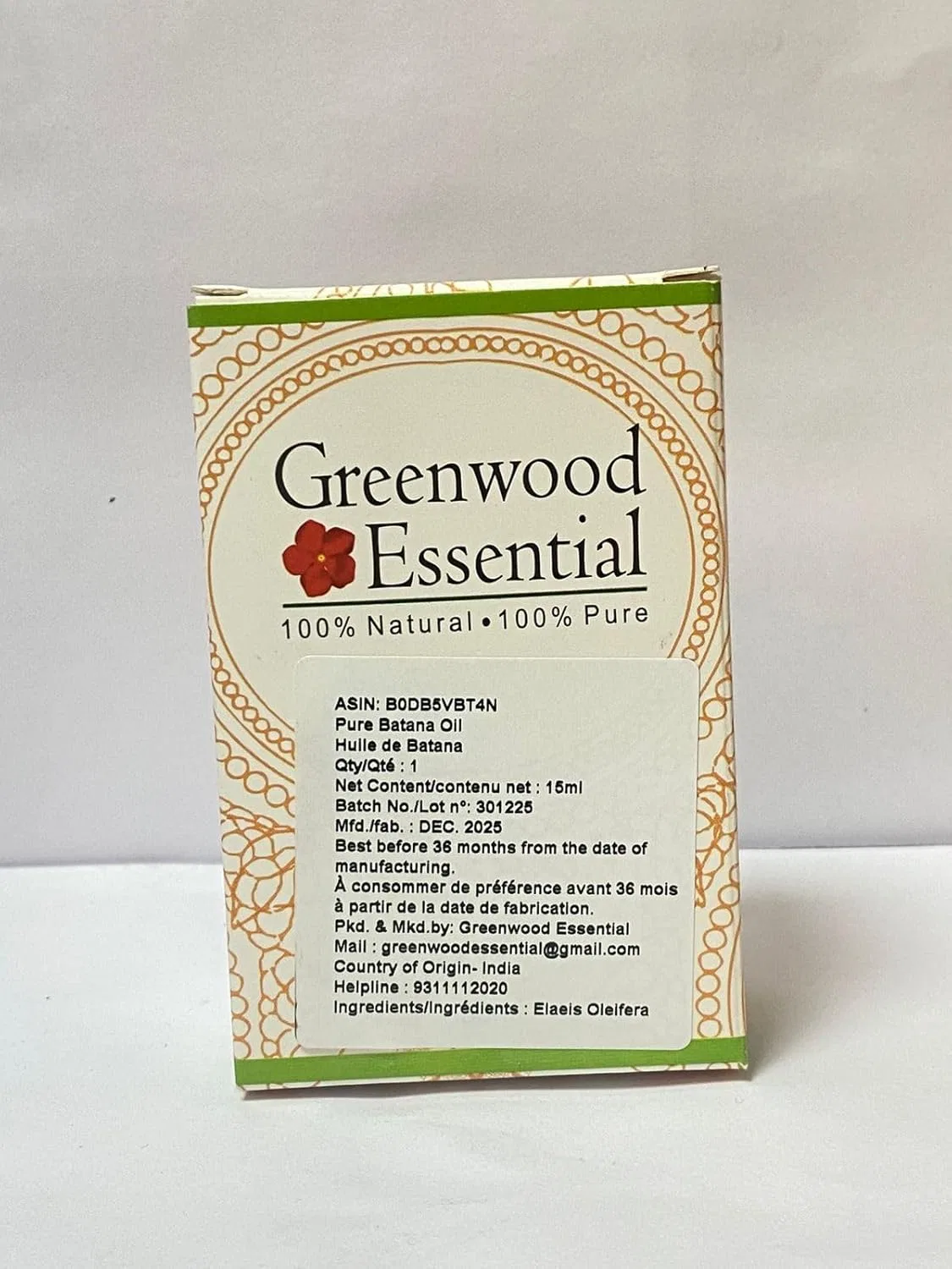 Масло для тела Batana Cold Pressed, Greenwood Essential, 15 мл — фото 3