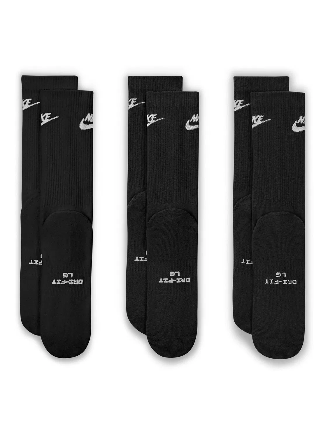Носки Nike Everyday Elevated Crew, черные — фото 3