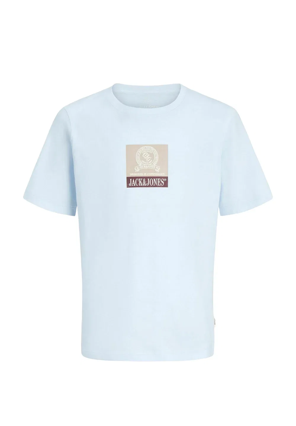 Набор из 3 футболок с логотипом для подростков - футболка с принтом Jack & Jones Junior, Ice Water — фото 2
