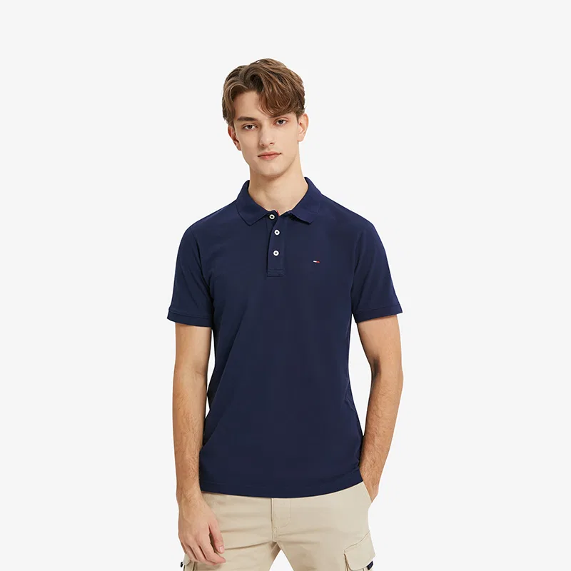 Мужское поло Tommy Hilfiger, Marine Blue 002 — фото 4