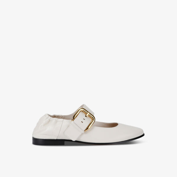 

Кожаные балетки Astaire Mary-Jane Bottega Veneta, белый
