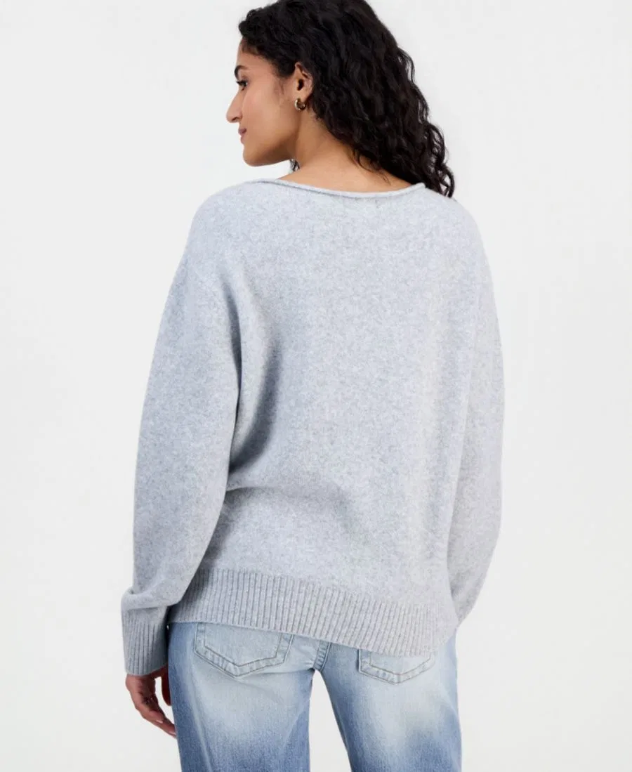Свитер свободного кроя с блестящей звездой Just Polly, Heather Grey Star — фото 2