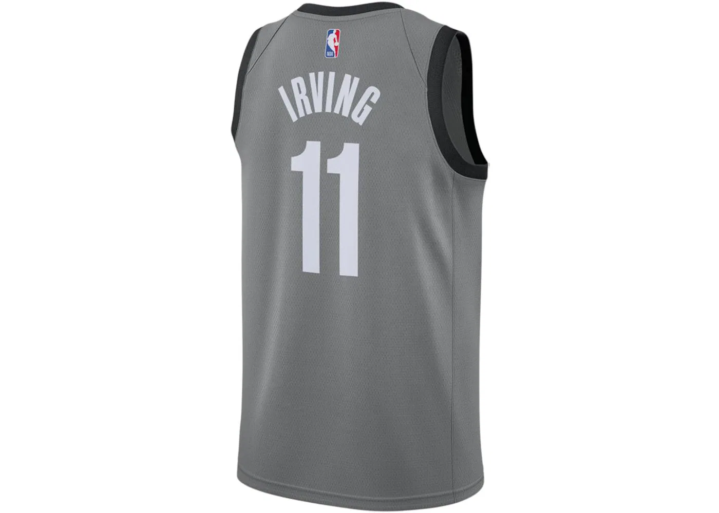 Мужская джерси Nike NBA Brooklyn Nets Kyrie Irving Statement Edition 2020 Swingman, Grey/Black — фото 2