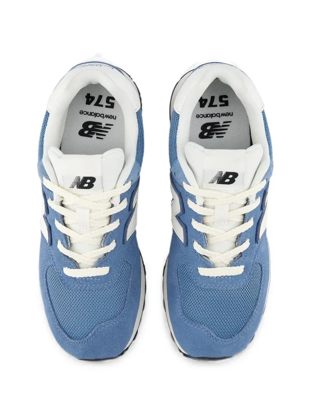 Кроссовки 574 на шнуровке New Balance Kids, синий — фото 3