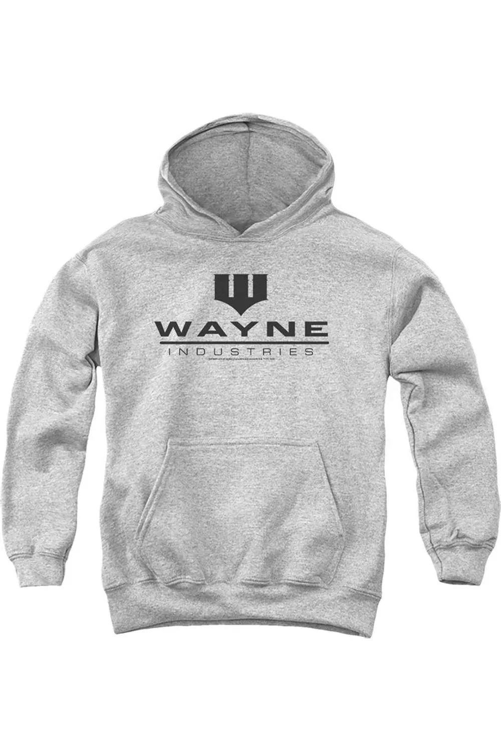 Детское худи для мальчиков с капюшоном Batman Wayne Industries Gildan, Athletic Heather