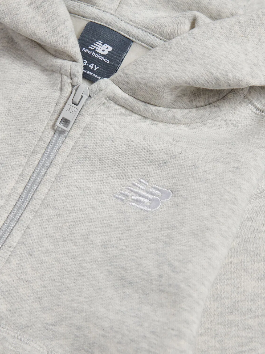 Худи на молнии, серое New Balance — фото 3