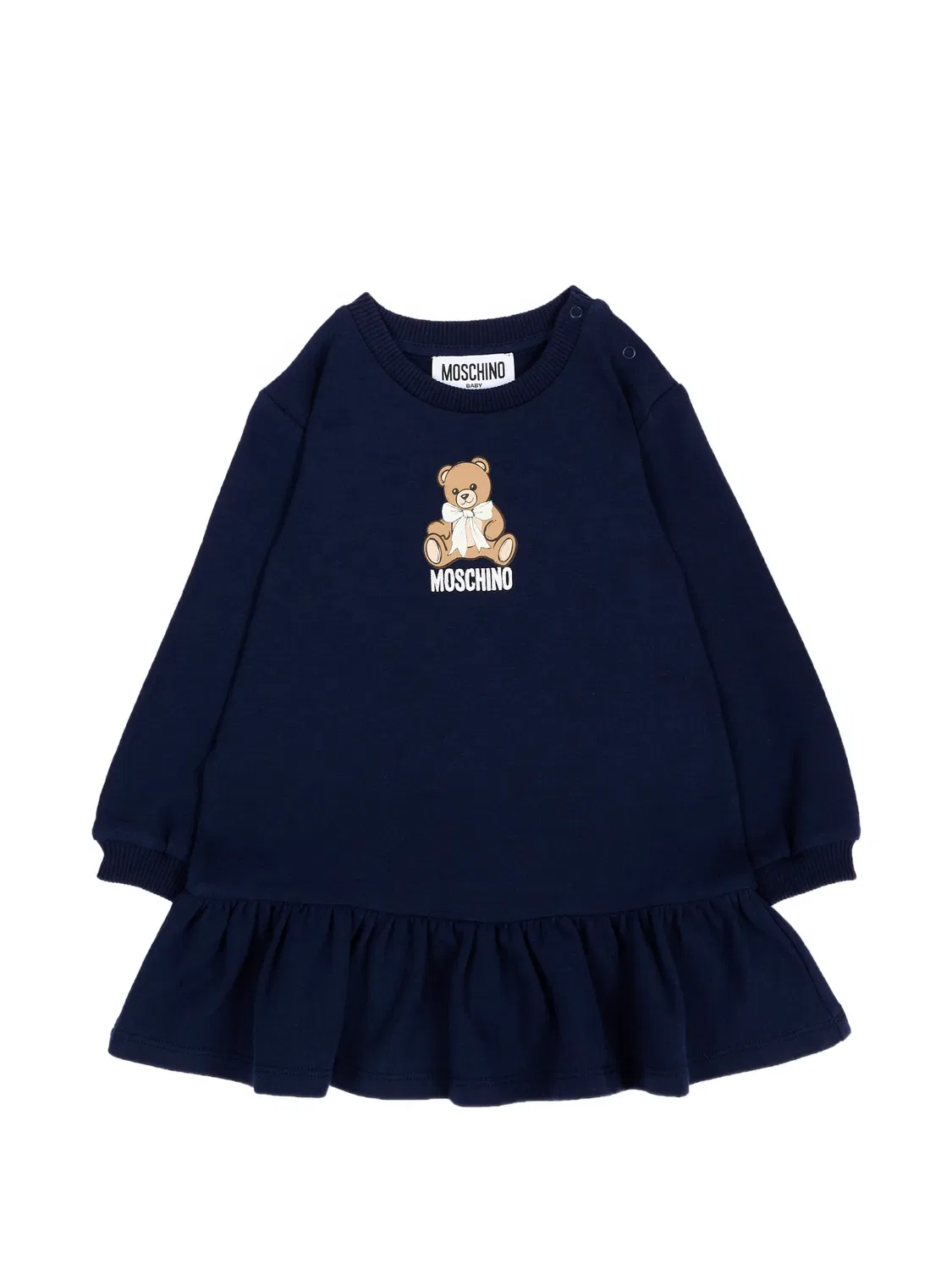 Платье с оборками, синее Moschino, синий