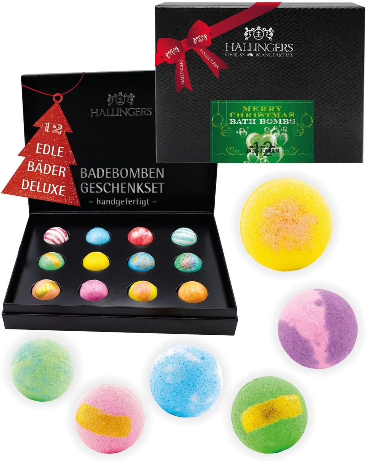 Набор бомбочек для ванны, 12 шт, Hallingers, Merry Christmas