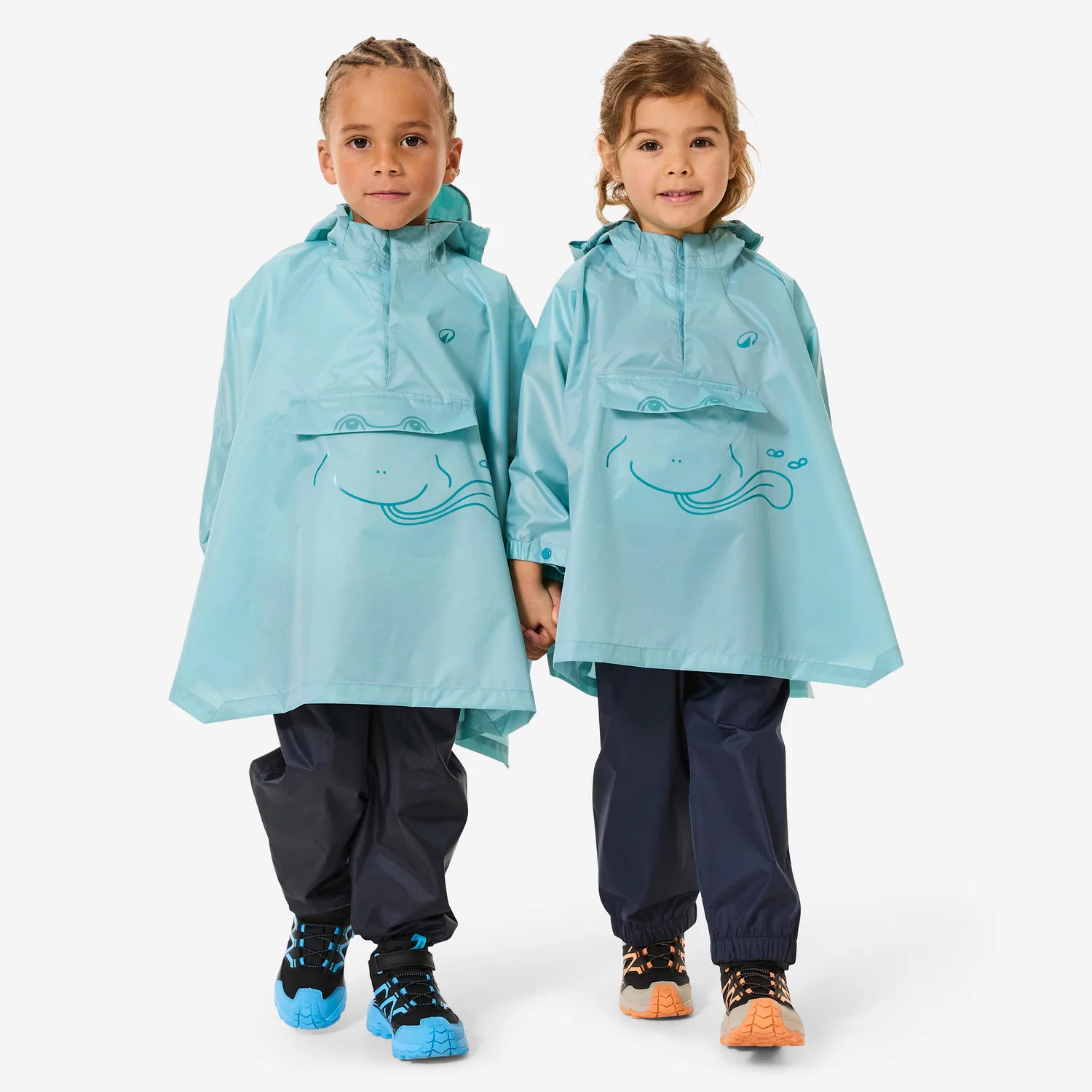 Детский дождевик для малышей с капюшоном Regencape MH100 Kid Quechua, Blaugrau