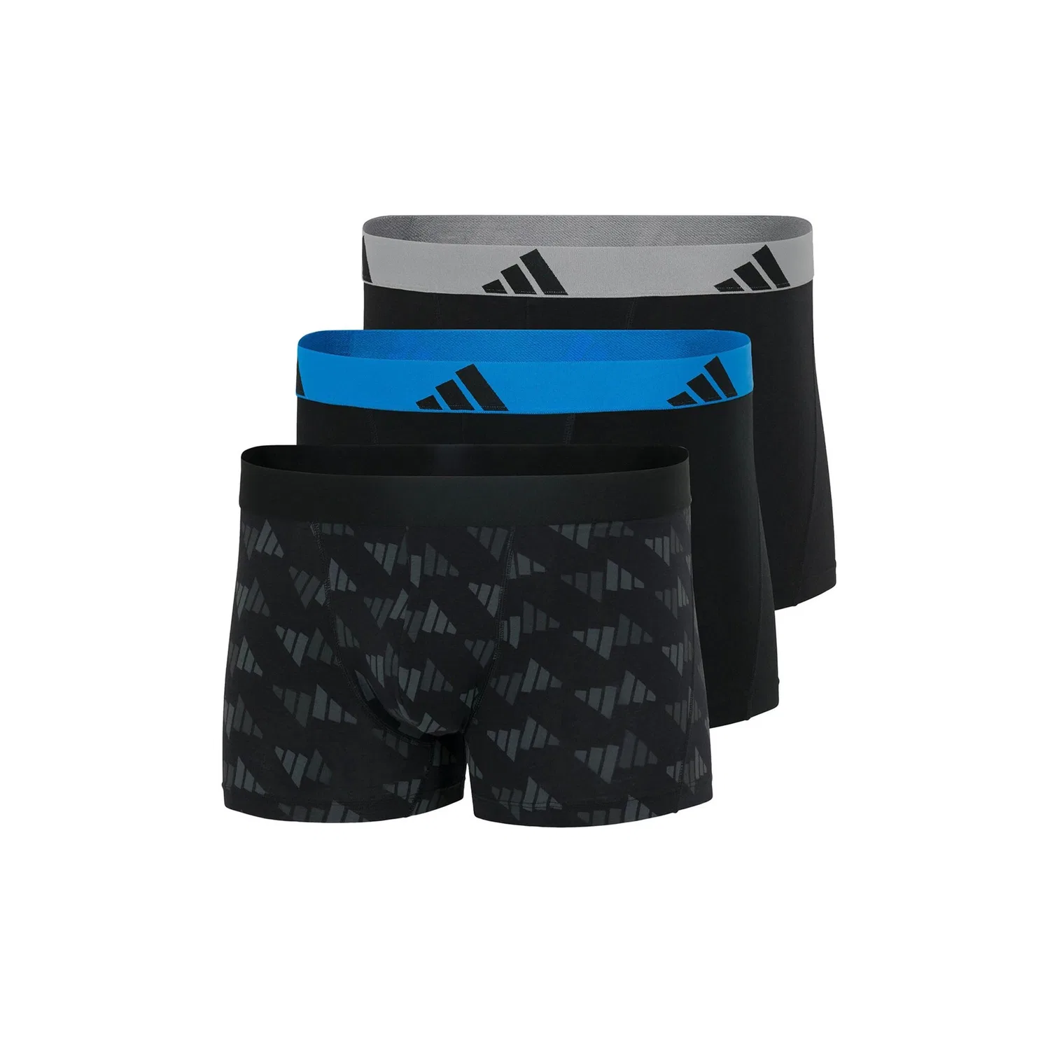 Мужские боксеры из 3 предметов Adidas Originals, Black/Grey/Blue