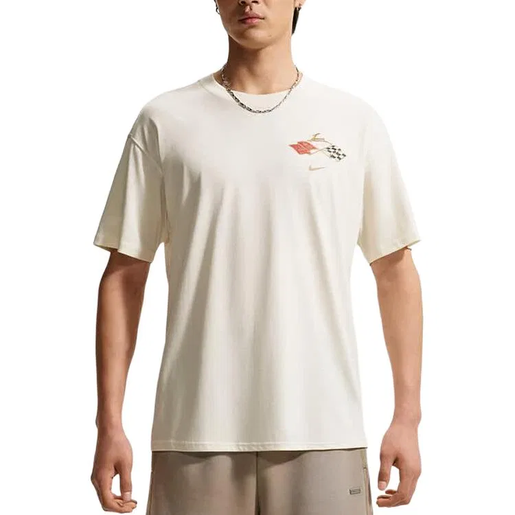 Мужская футболка с круглым вырезом Ecru Nike