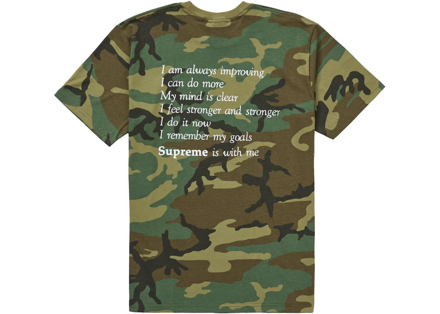 Мужская футболка Supreme Stay Positive Tee, Woodland Camo — фото 2