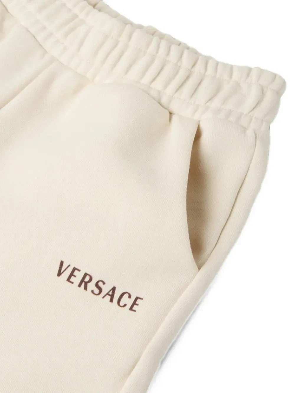 Спортивные брюки с логотипом Versace Kids, бежевый — фото 3