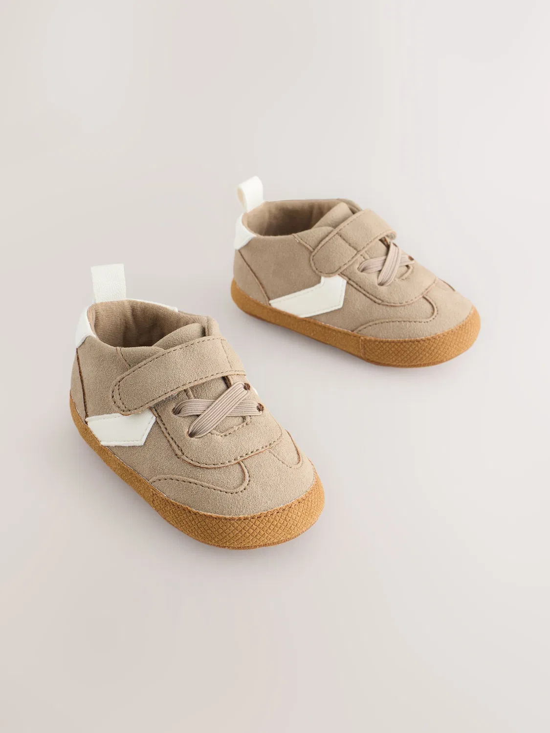 Кроссовки детские на липучке, Neutral Brown Next