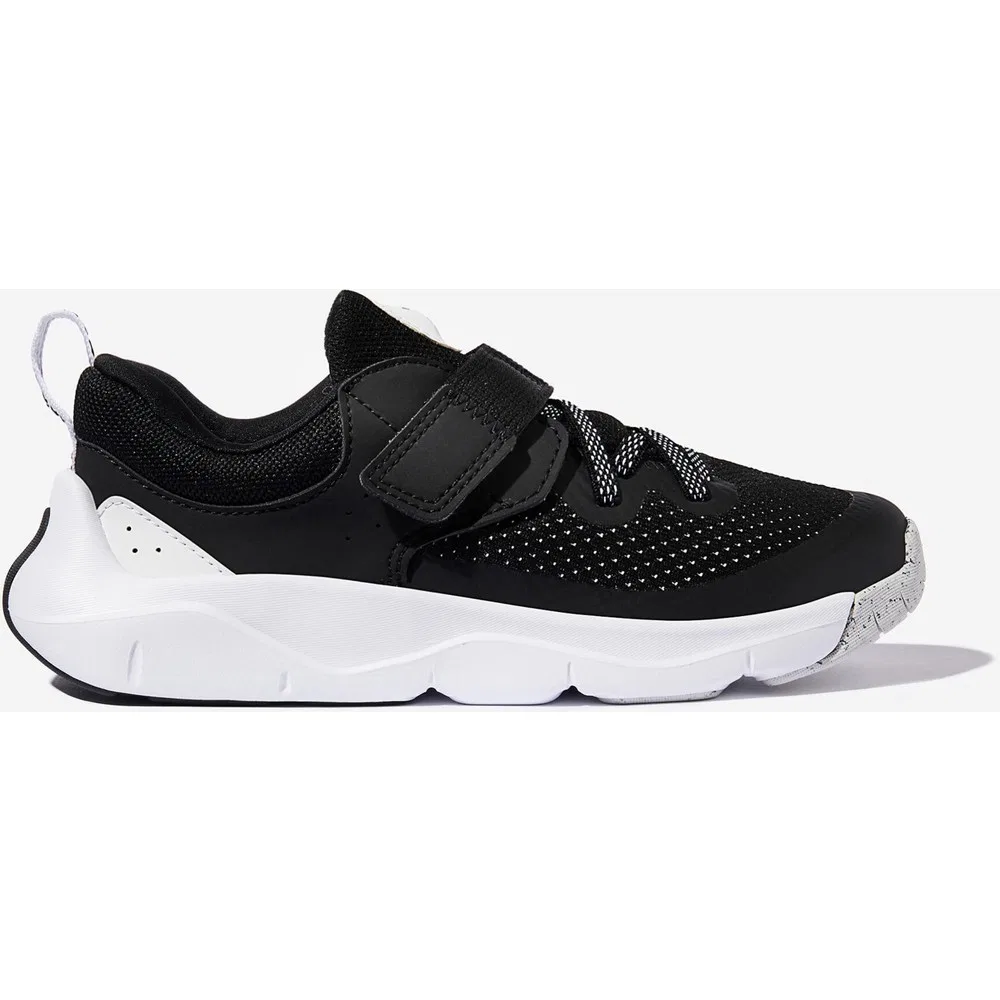 Детские спортивные кроссовки с липучками и эластичными шнурками, Black, Playful Fast Decathlon