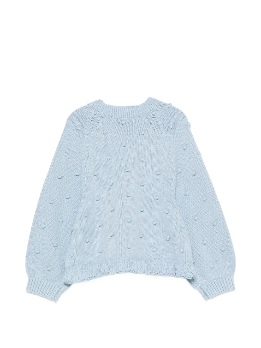 Вязаный свитер с оборками Stella Mccartney Kids, синий — фото 2