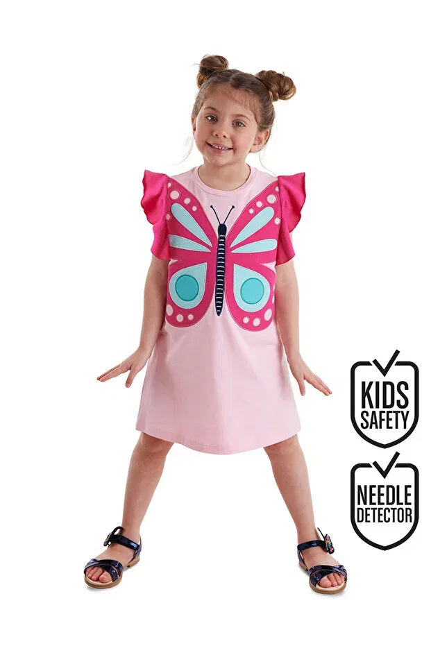 Детское платье для девочек с коротким рукавом Pink butterfly Mshb&G, Pink