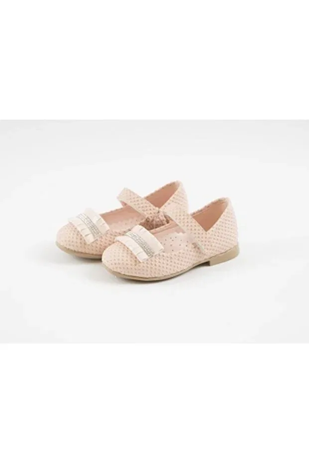 Детские балетки для девочек с коротким каблуком Sanbe, Powder Pink