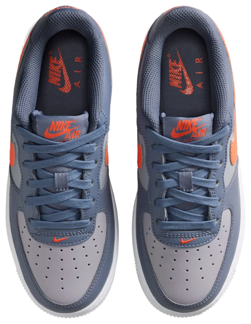 Кроссовки для мальчиков Air Force 1 Low Nike, цвет Cement Grey/Team Orange/Lt Carbon — фото 4