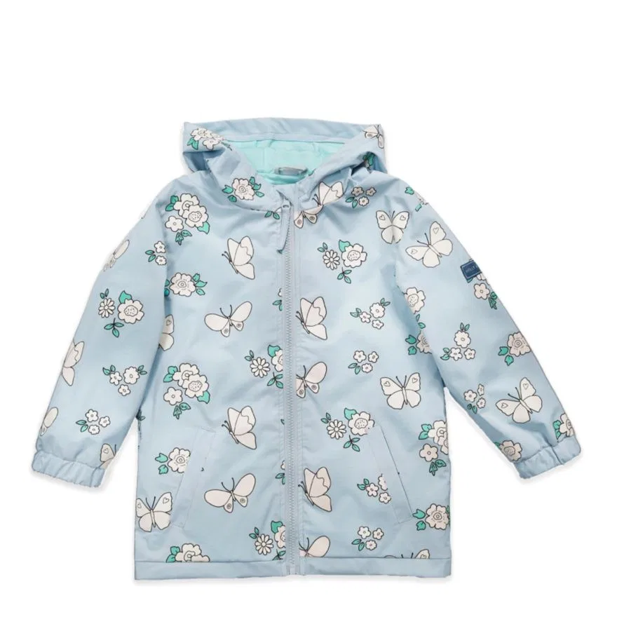 Детский дождевик с капюшоном, меняющий цвет при контакте с водой Holly and Beau, Light Pastel Blue