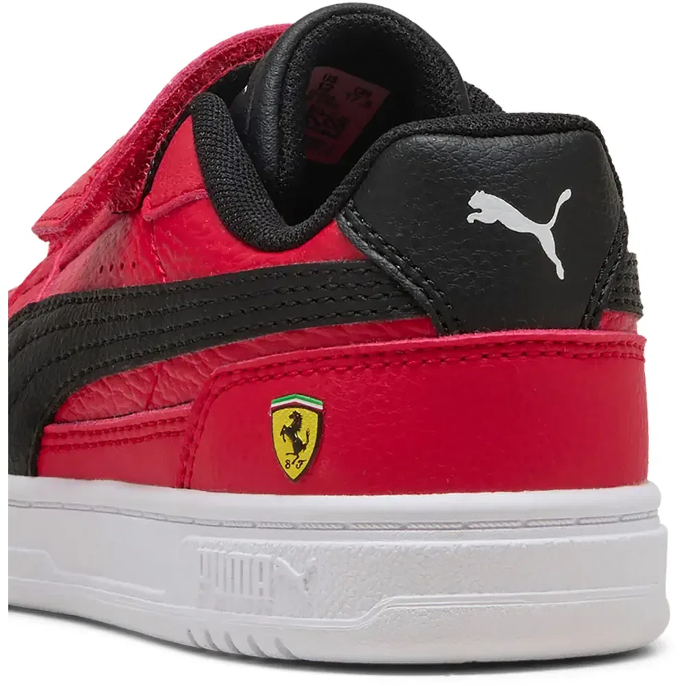 Детские кроссовки для девочек с липучками Ferrari Caven III AC+PS Puma, Red — фото 4
