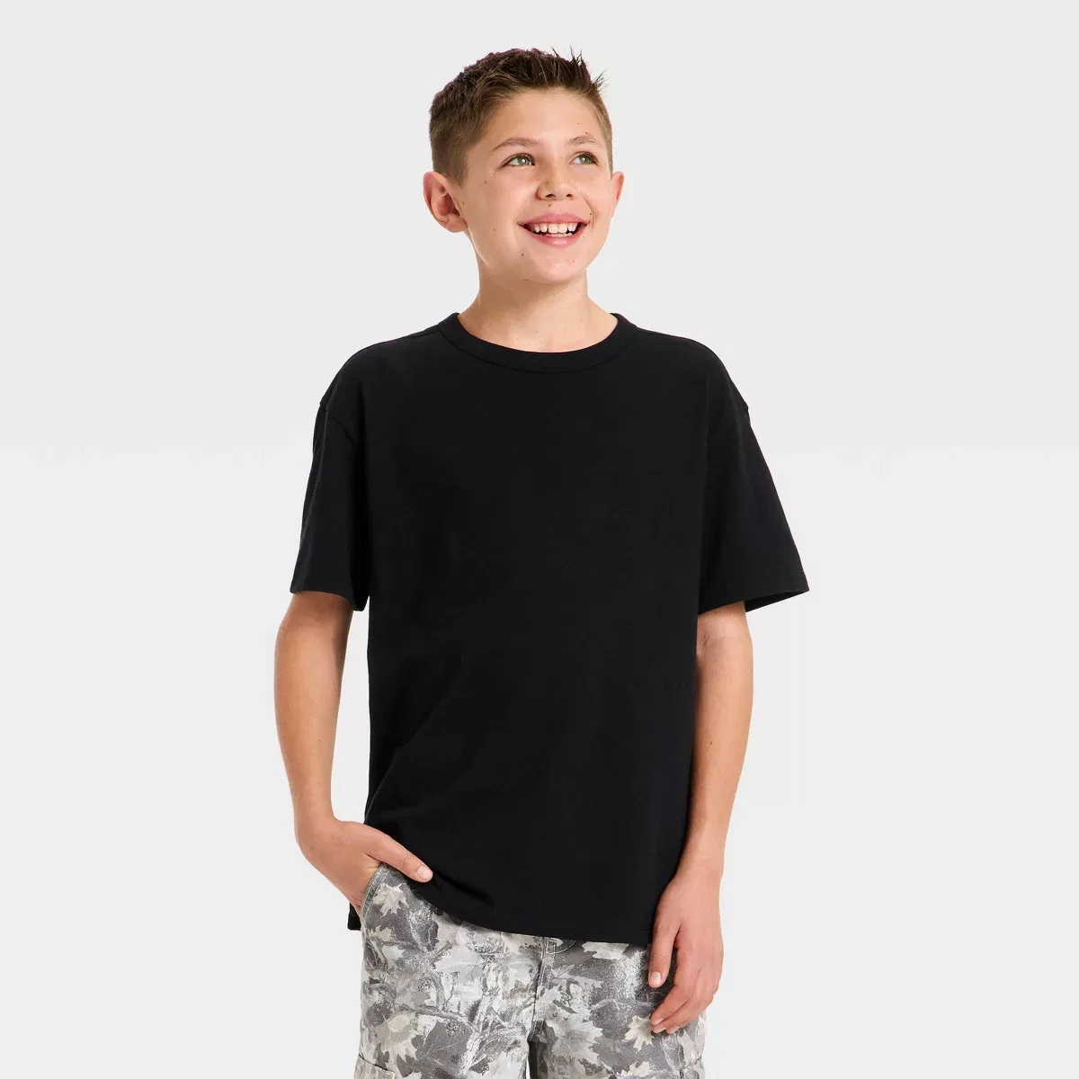 Детское футболка для мальчиков с коротким рукавом из джерси BOYS ART CLASS, Black