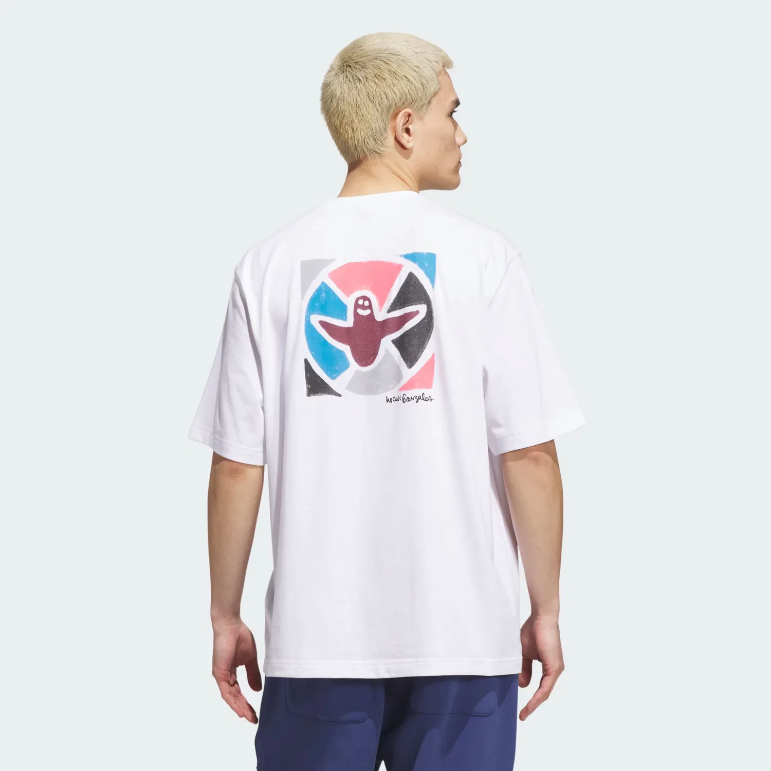 Футболка унисекс свободного кроя SKATEBOARDING x MARK GONZALES MODERNIST Adidas Originals, белая — фото 4