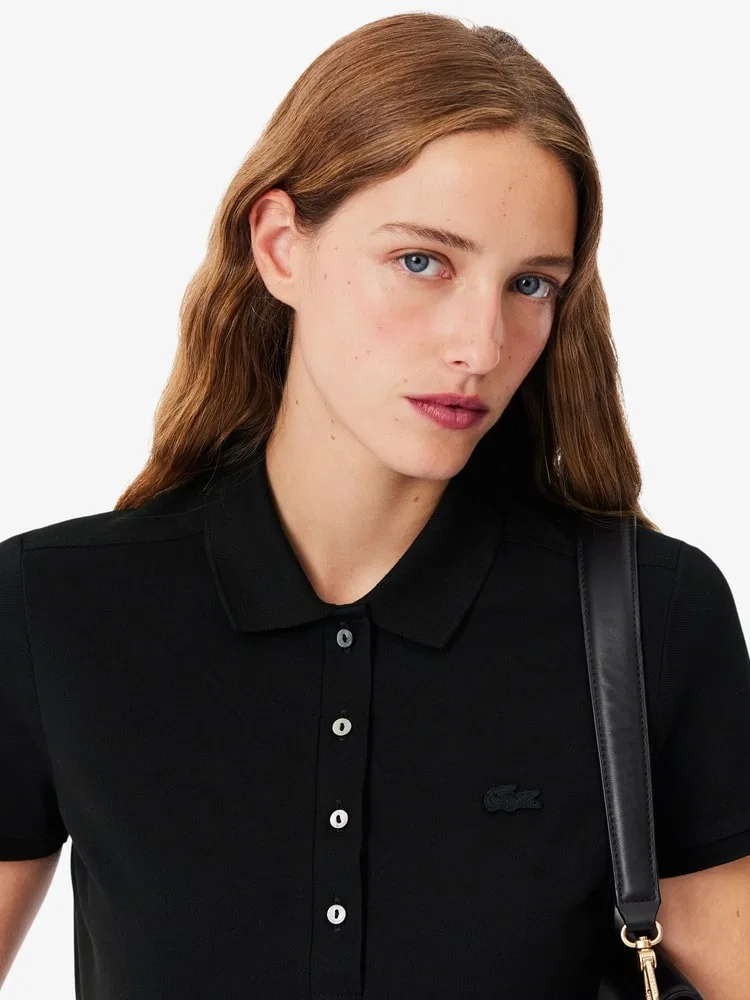 Футболка поло LACOSTE Slim Fit, Black — фото 2