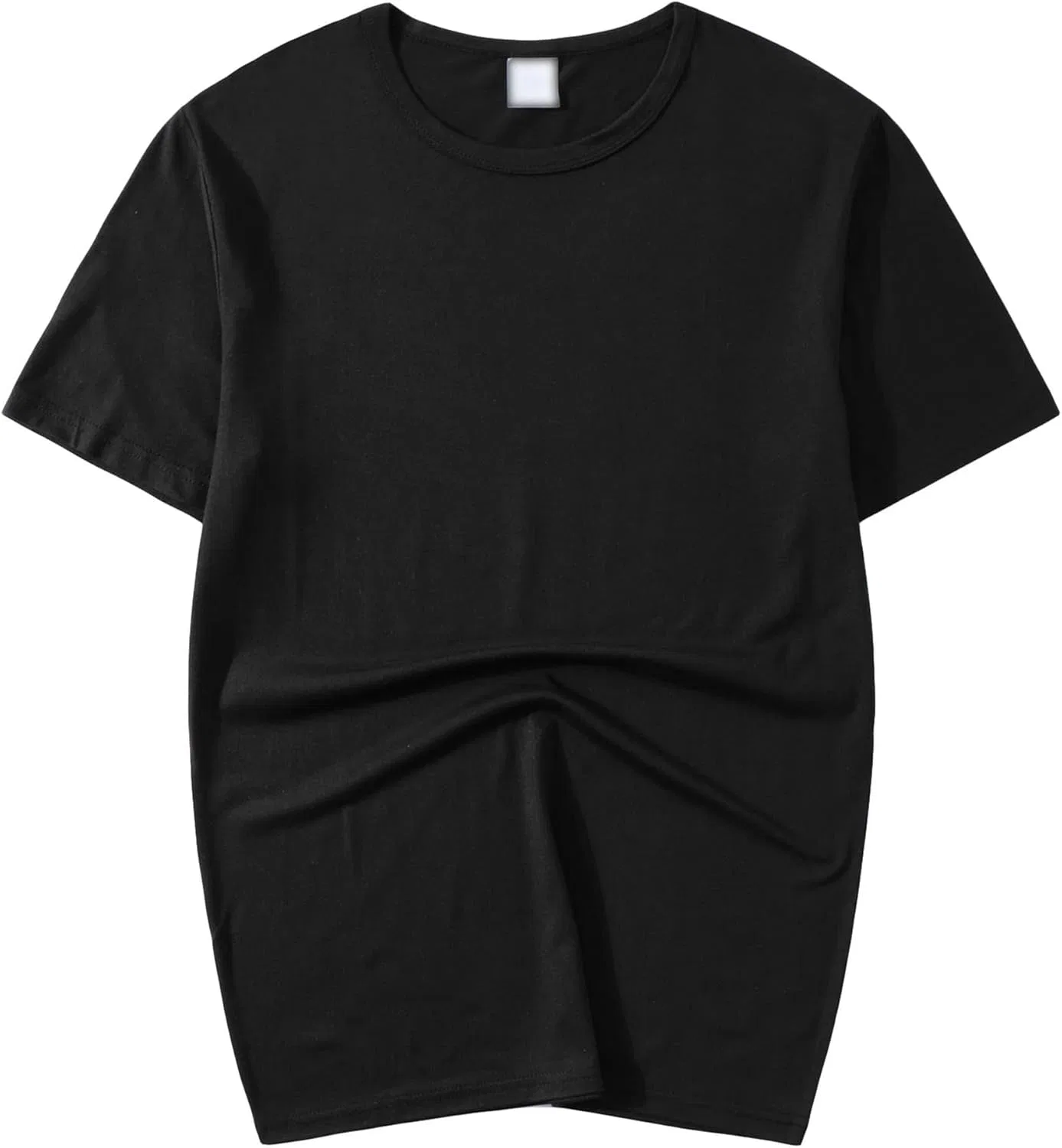 Мужская футболка с круглым вырезом трикотажная, Black