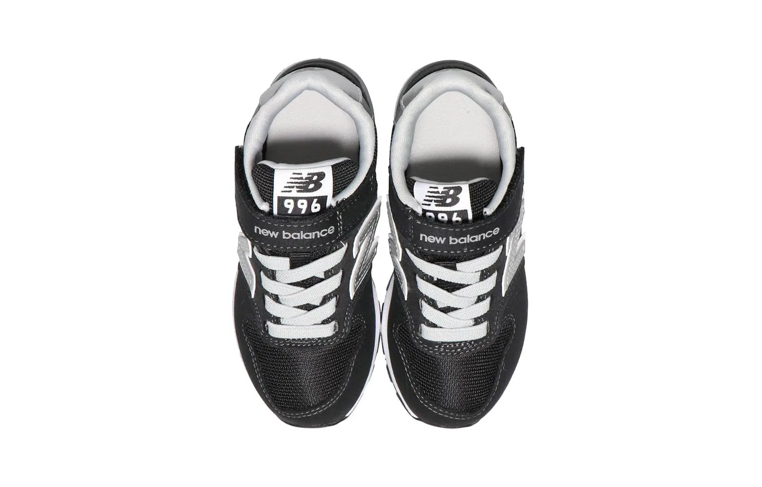 Детские кроссовки с липучкой 996 v3 New Balance, Black Silver — фото 4