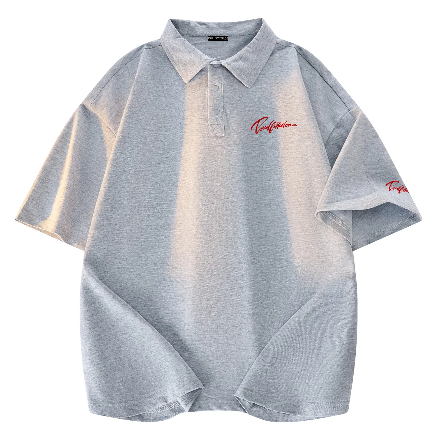Детское поло с длинным рукавом Polo Shirt Paul Costelloe, Heather Gray (Red)