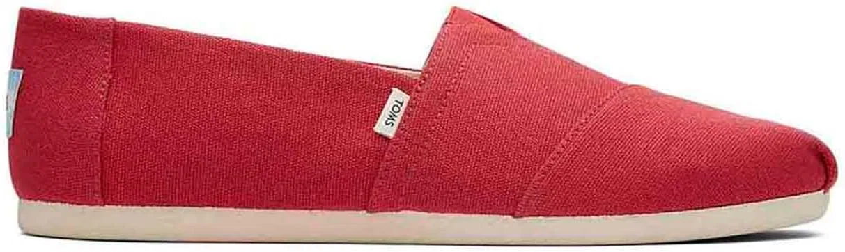 Лоферы TOMS, красный хлопковый канвас — фото 3