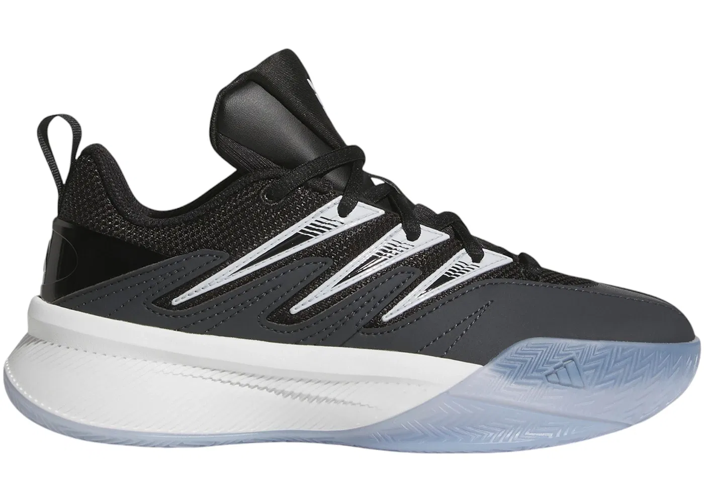 Детские кроссовки для мальчиков баскетбольные Adidas Dame Certified 3, Core Black Clear Grey Carbon