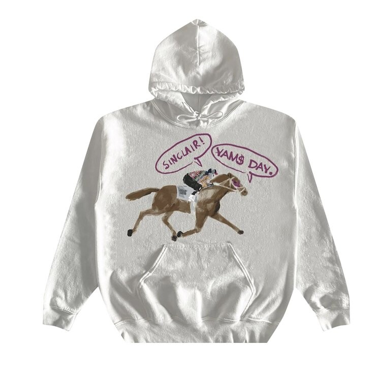 

Худи Sinclair x Yams Day 2021 Long Beach Horse Hoodie 'White', белый