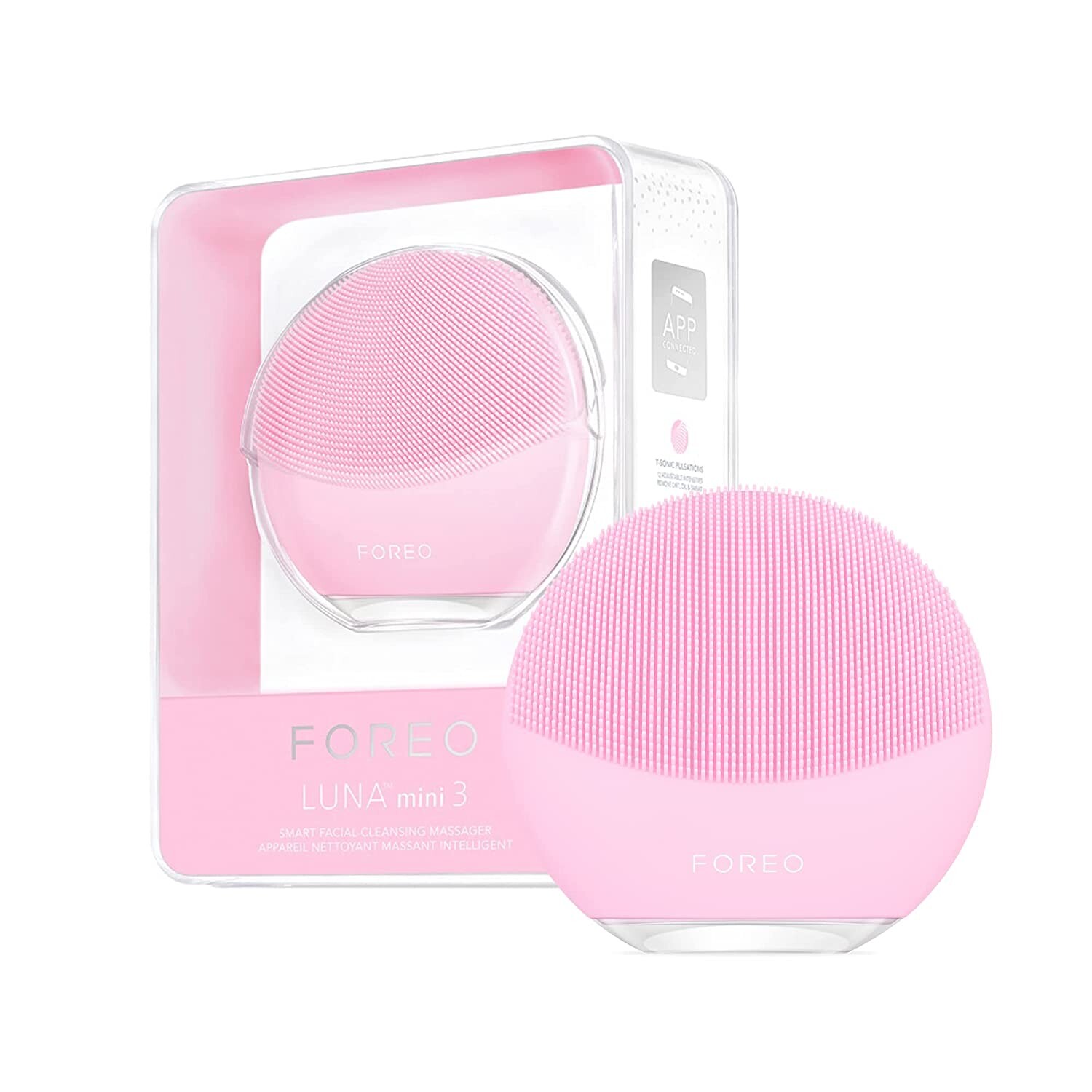 

Щетка-массажер для очищения лица FOREO LUNA mini 3, розовый