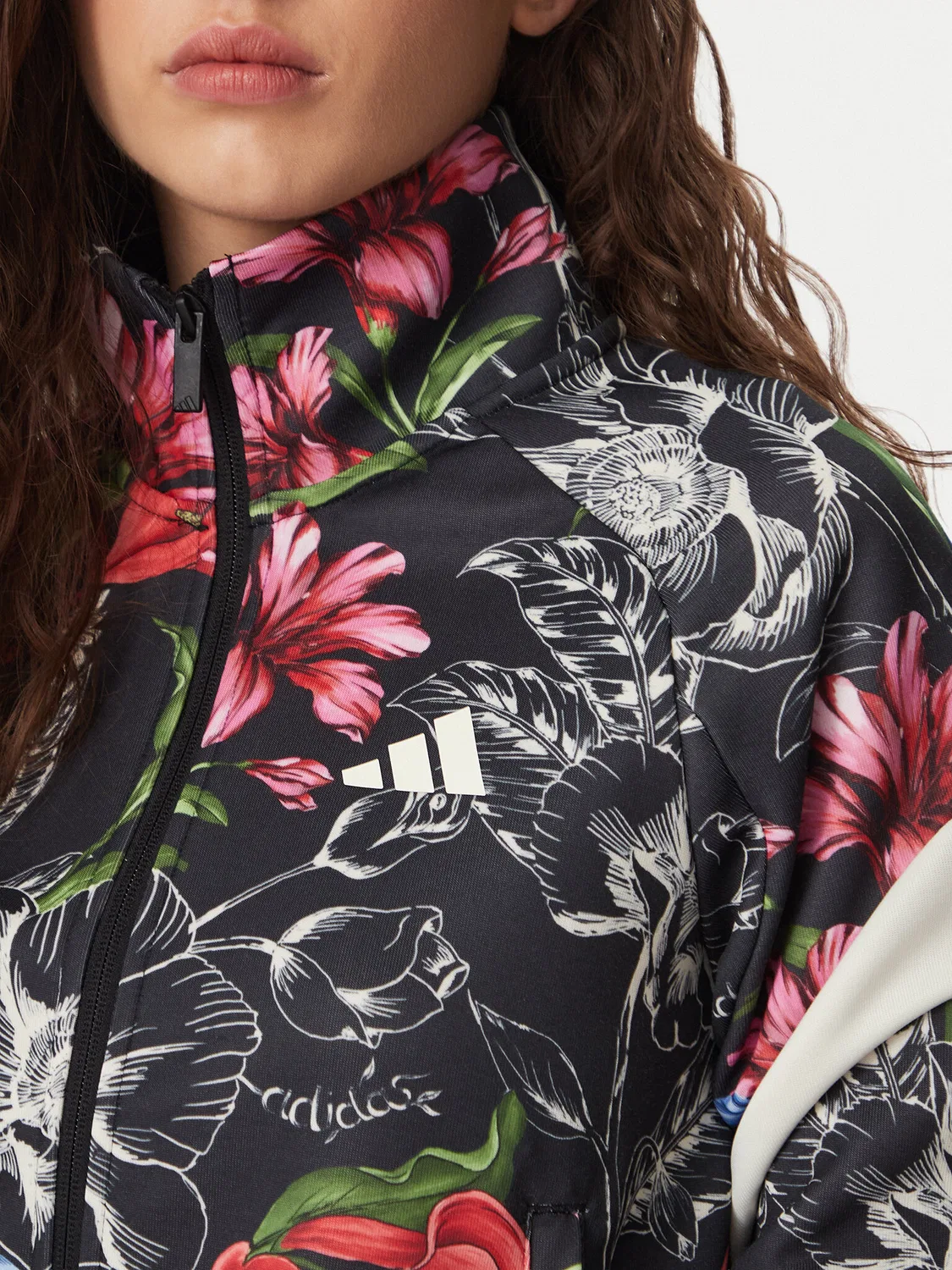 Женская толстовка стандартного кроя Frarm Rio House Of Trio Track Top Adidas, черный — фото 4